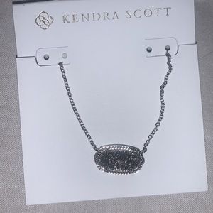 Kendra Scott Elisa Pendant Necklace in in Platinum Drusy